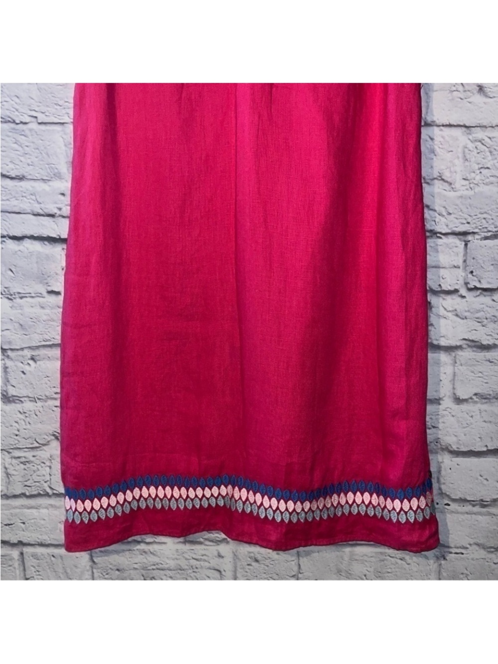 Women’s Sleeveless Hatley Hot Pink Dress size small. Linen - Picture 3 of 15